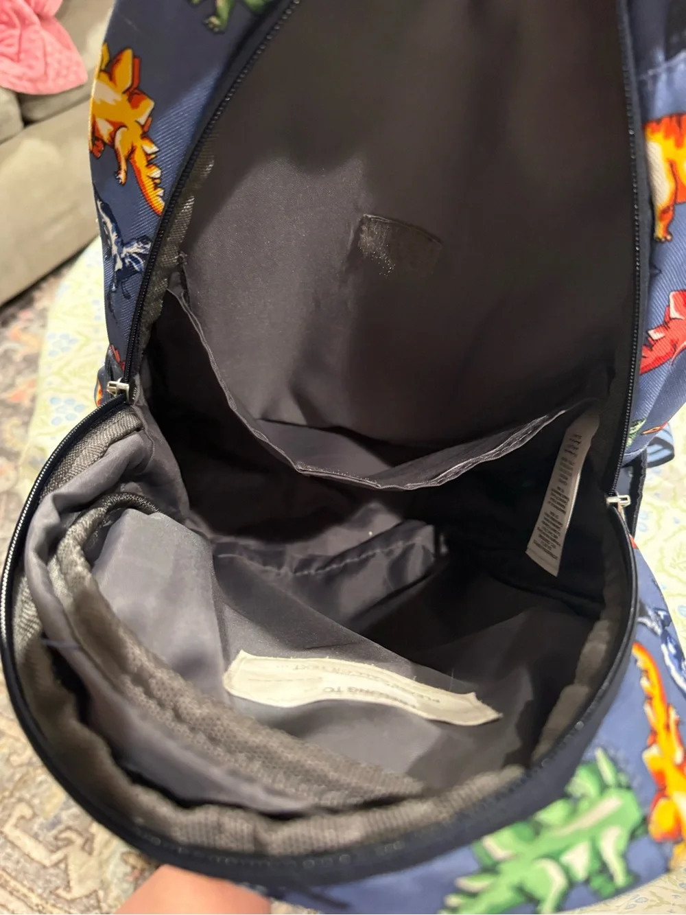 Pottery Barn toddler Dinosaur Print Backpack - Blue